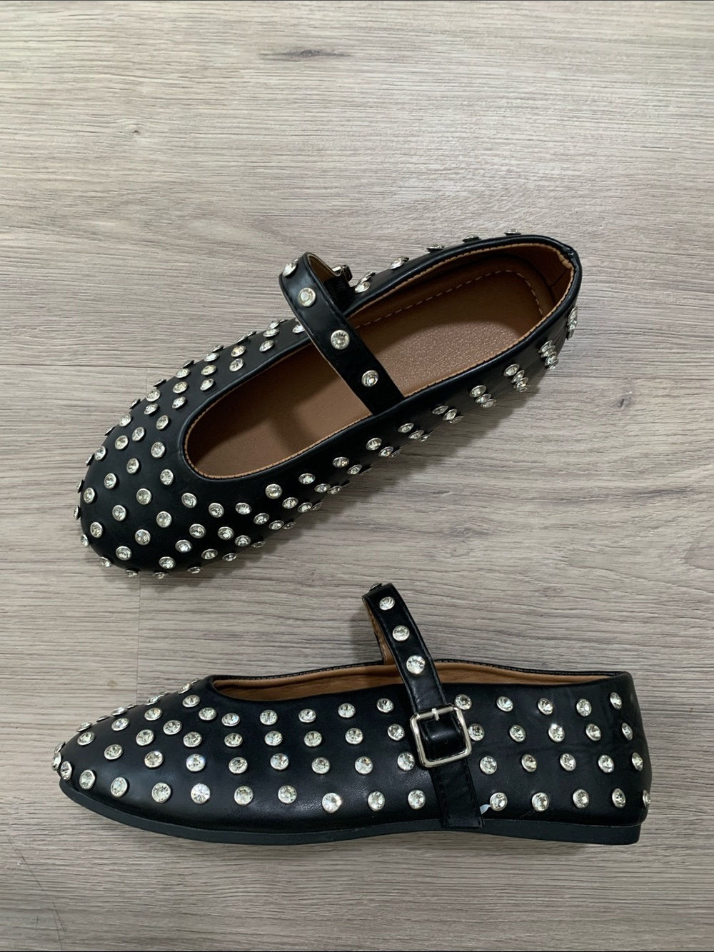 Womens Black Sparkle Mary Jane Shoes size 8 new
